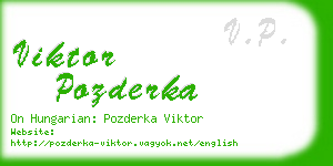 viktor pozderka business card